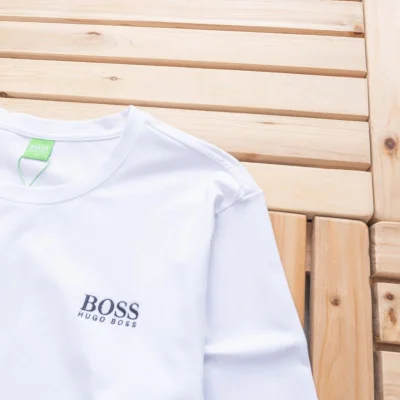 Футболка Hugo Boss Long Sleeves Brand Logo "White" фото № 5