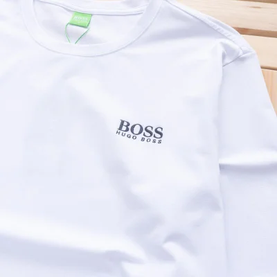 Футболка Hugo Boss Long Sleeves Brand Logo "White" фото № 4
