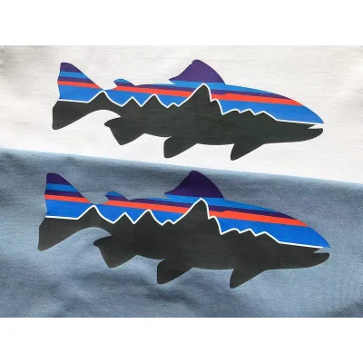 Лонгслив Patagonia Fish With Colorful Stripes "White" фото № 3 Лонгслив Patagonia Fish With Colorful Stripes "White" фото № 3