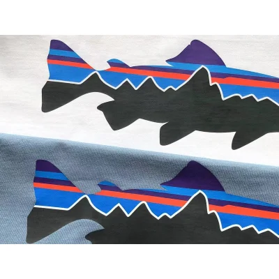 Лонгслив Patagonia Fish With Colorful Stripes "White" фото № 4 Лонгслив Patagonia Fish With Colorful Stripes "White" фото № 4