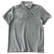 Поло Burberry With Black Logo "Gray"