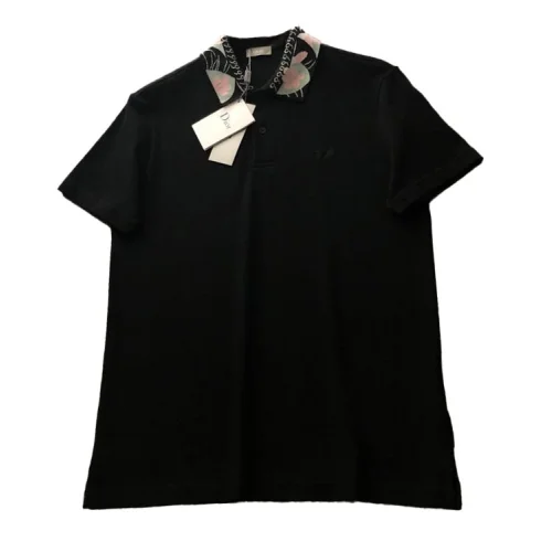 Поло Dior With A Patterned Collar "Black"