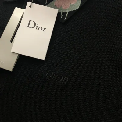 Поло Dior With A Patterned Collar "Black" фото № 8 Поло Dior With A Patterned Collar "Black" фото № 8