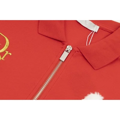 Поло Dior Soft Ears ZIP "Red" фото № 5