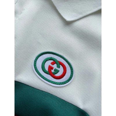 Поло GUCCI Logos Color Print "White/Green/Red" фото № 6