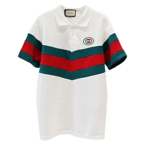 Поло GUCCI Logos Color Print "White/Green/Red"