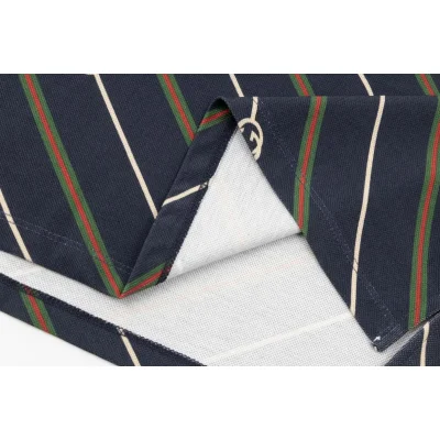 Поло Gucci With Diagonal Lines Print And Logo "Blue/Brown" фото № 5