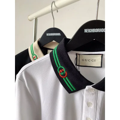 Поло Gucci Collar Logo "White" фото № 6