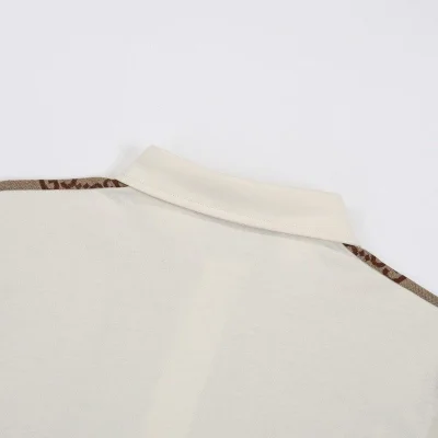 Поло Gucci Without Print On The Back "Cream/Brown" фото № 2
