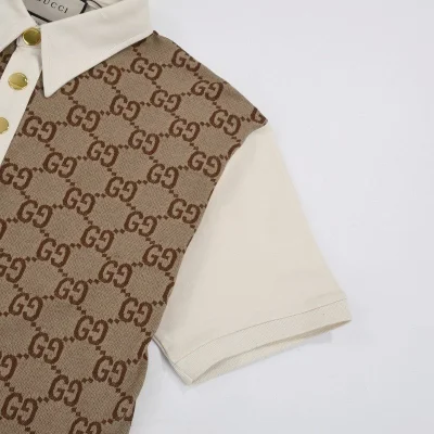 Поло Gucci Without Print On The Back "Cream/Brown" фото № 7