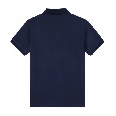 Поло Zegna Solid Color With Logo "Blue/Black" фото № 4