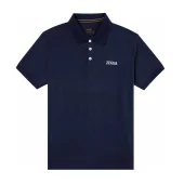 Поло Zegna Solid Color With Logo "Blue/Black"