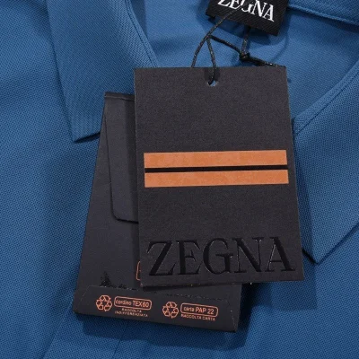 Поло Zegna With Small Logo Brand "Blue" фото № 7