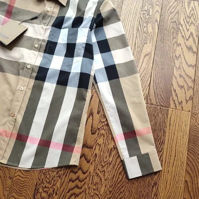 Рубашка Burberry Basic Style "Brown" фото № 7