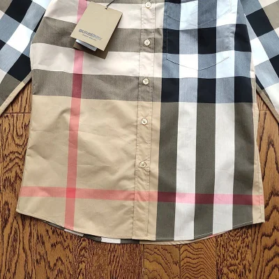 Рубашка Burberry Basic Style "Brown" фото № 9