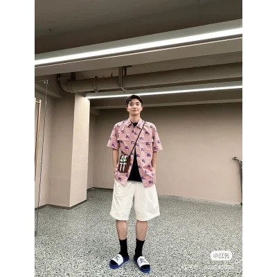 Рубашка Burberry With Logo Print "Pink" фото № 8