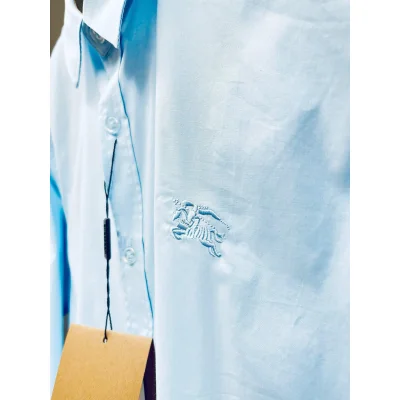 Рубашка Burberry Clear Frontisde Print Horse And Warrior "Blue" фото № 5