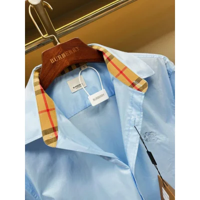 Рубашка Burberry Clear Frontisde Print Horse And Warrior "Blue" фото № 3