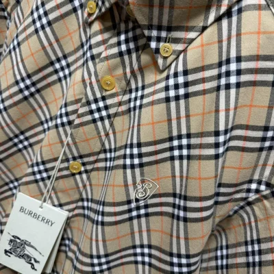 Кардиган Burberry Red And Dark Lines Checked Print "Beige" фото № 4