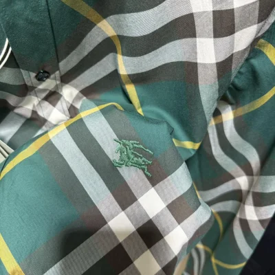 Рубашка Burberry Checked Dark And Yellow Lines Print "Green" фото № 6