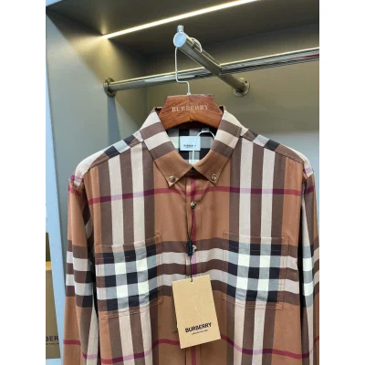 Рубашка Burberry Print Allsides Red And Contrast Lines "Brown" фото № 2 Рубашка Burberry Print Allsides Red And Contrast Lines "Brown" фото № 2