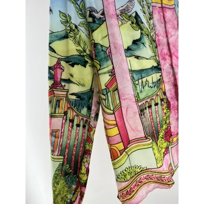 Рубашка Casablanca Pink Columns Mountains Plants "Pink" фото № 8