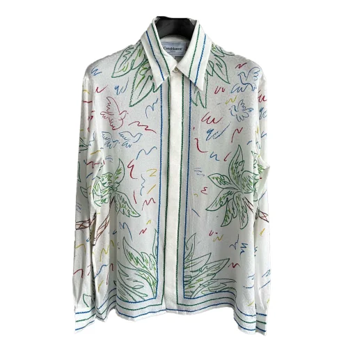 Рубашка Casablanca Three Flags Tennis Camel "White"