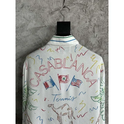 Рубашка Casablanca Three Flags Tennis Camel "White" фото № 7