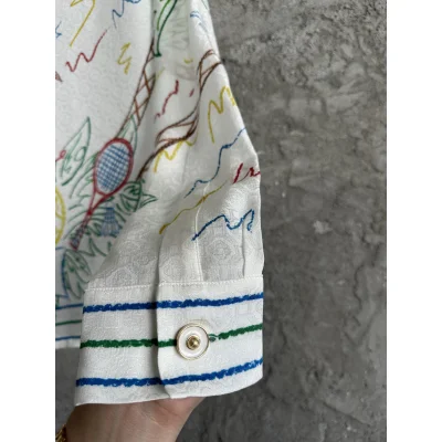 Рубашка Casablanca Three Flags Tennis Camel "White" фото № 6