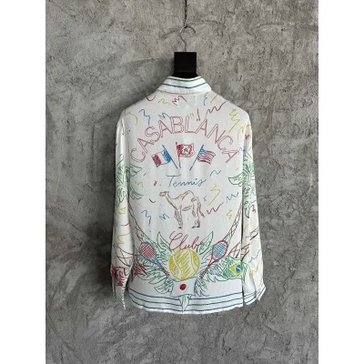 Рубашка Casablanca Three Flags Tennis Camel "White" фото № 5