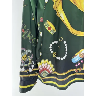 Рубашка Casablanca Shells Rings Print "Green" фото № 7 Рубашка Casablanca Shells Rings Print "Green" фото № 7