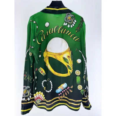 Рубашка Casablanca Shells Rings Print "Green" фото № 3 Рубашка Casablanca Shells Rings Print "Green" фото № 3