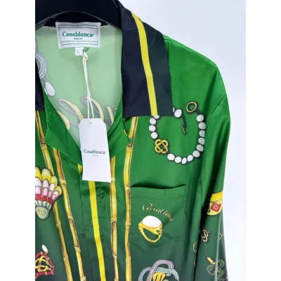 Рубашка Casablanca Shells Rings Print "Green" фото № 2 Рубашка Casablanca Shells Rings Print "Green" фото № 2