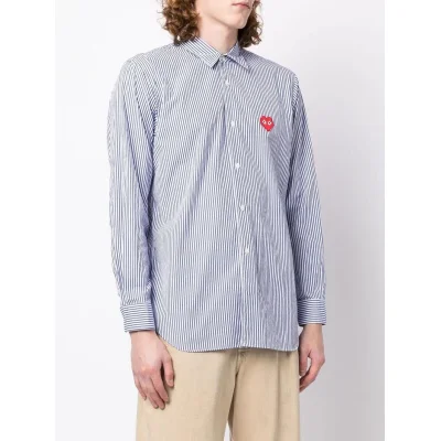 Рубашка Comme des Garcons Play Minecraft Red Heart Eyes "Blue" фото № 7 Рубашка Comme des Garcons Play Minecraft Red Heart Eyes "Blue" фото № 7