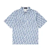 Рубашка Fendi With Letter Print - Logo "Blue/White"