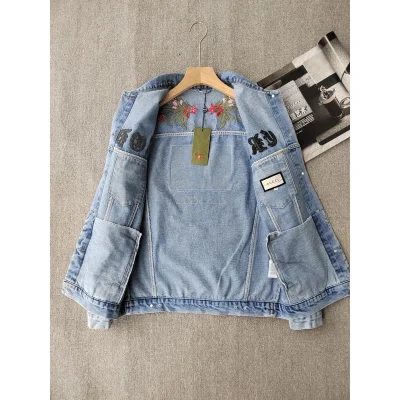 Рубашка Gucci Denim With Pockets "Blue" фото № 9