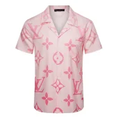 Рубашка Louis Vuitton Big Logo And Prints Along "Pink"