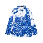 Рубашка Louis Vuitton Brand Patterns "Blue/White"