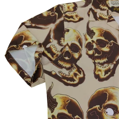 Рубашка Wacko Maria Bony Skull Print "Brown" фото № 7 Рубашка Wacko Maria Bony Skull Print "Brown" фото № 7