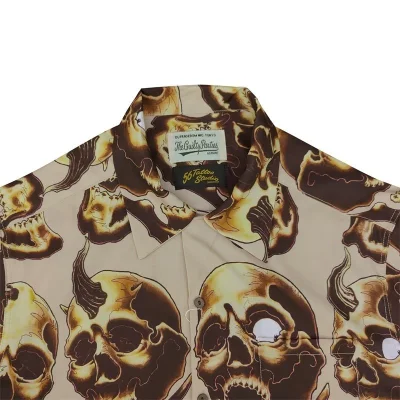 Рубашка Wacko Maria Bony Skull Print "Brown" фото № 9 Рубашка Wacko Maria Bony Skull Print "Brown" фото № 9