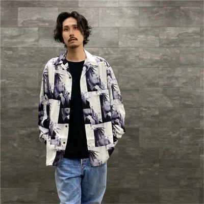 Рубашка Wacko Maria With Photo Of Bob Marley "Gray" фото № 3