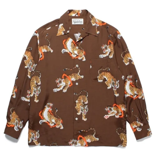 Рубашка Wacko Maria Animalistic Print "Brown"