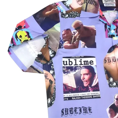 Рубашка Wacko Maria With Clippings "Violet" фото № 7