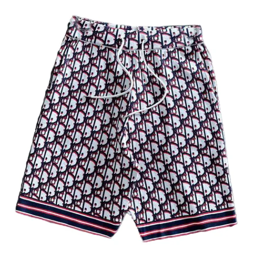 Шорты Christian Many Red And Black Logos Dior "White"