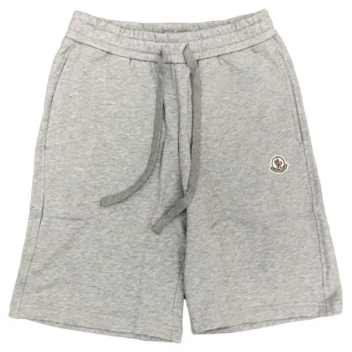 Шорты Moncler With White Emblem "Gray"