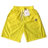 Шорты Moncler Solid Color With Small Logo "Yellow"