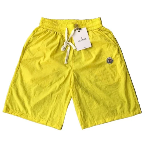Шорты Moncler Solid Color With Small Logo "Yellow"