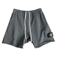 Шорты Stone Island Black Patch - Classic "Gray/White"