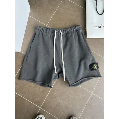 Шорты Stone Island Black Patch - Classic "Gray/White" фото № 2