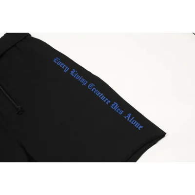 Шорты Vlone Every Living Creature Dies Alone "Black/Blue" фото № 9